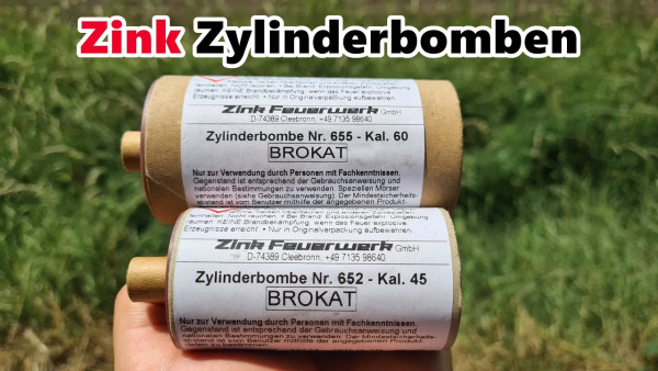 Zink Brokat 45mm Zylinderbombe